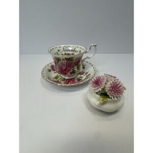 Royal Albert "Flower of the Month" tea cup and saucer set for the month